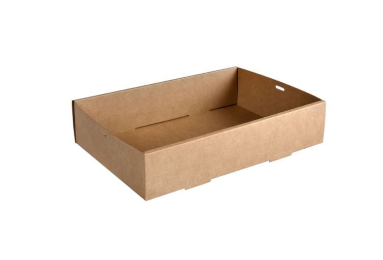 [11885] Bakke, Glance Catering Tray Medium, mellem, 35,9x25,2x8cm, brun, 1-rum, pap, Duni, (100 stk.)