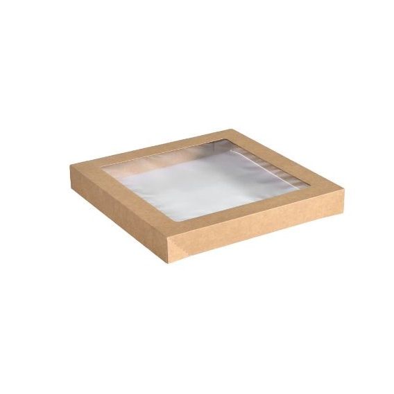 [11887] Låg til bakke, Glance Catering Lid Small, lille, 22,9x22,8x3cm, pap/PLA, Duni, (100 stk.)