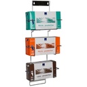 Handskestativ t/3 æsker, Flexi rack, 10x26x63cm, sølv, rustfrit stål, justerbar, (1 stk.)