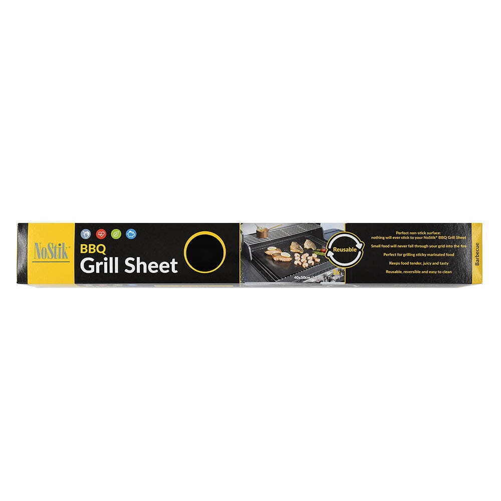 Grillmåtte, non-stick, 40x50cm, sort, genanvendelig, NoStik, (1 stk.)