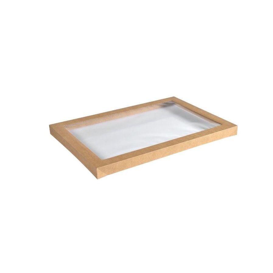 [11889] Låg til bakke, Glance Catering Lid Large, stor, 45,5x31,3x3cm, pap/PLA, Duni, (50 stk.)