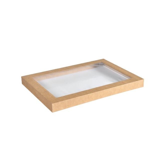 [11888] Låg til bakke, Glance Catering Lid Medium, mellem, 36,4x25,5x3cm, pap/PLA, Duni, (100 stk.)