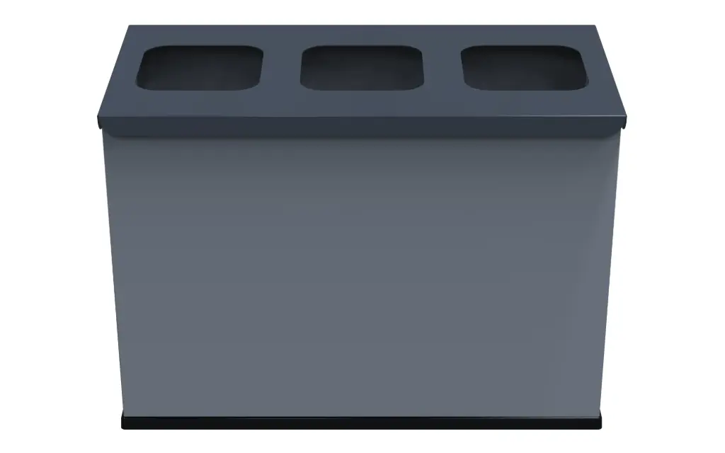 [11852] Eco station til affaldssortering, mini, 3 spande, 47x78x27cm, (1 stk.)