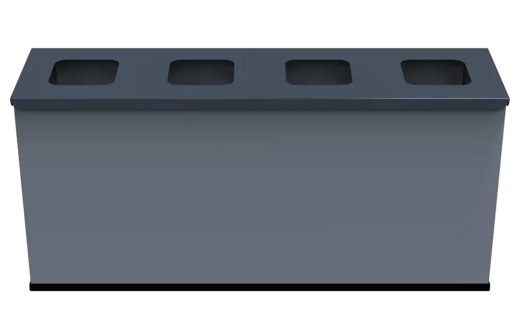 [11853] Eco station til affaldssortering, mini, 4 spande, 47x103x27cm, (1 stk.)