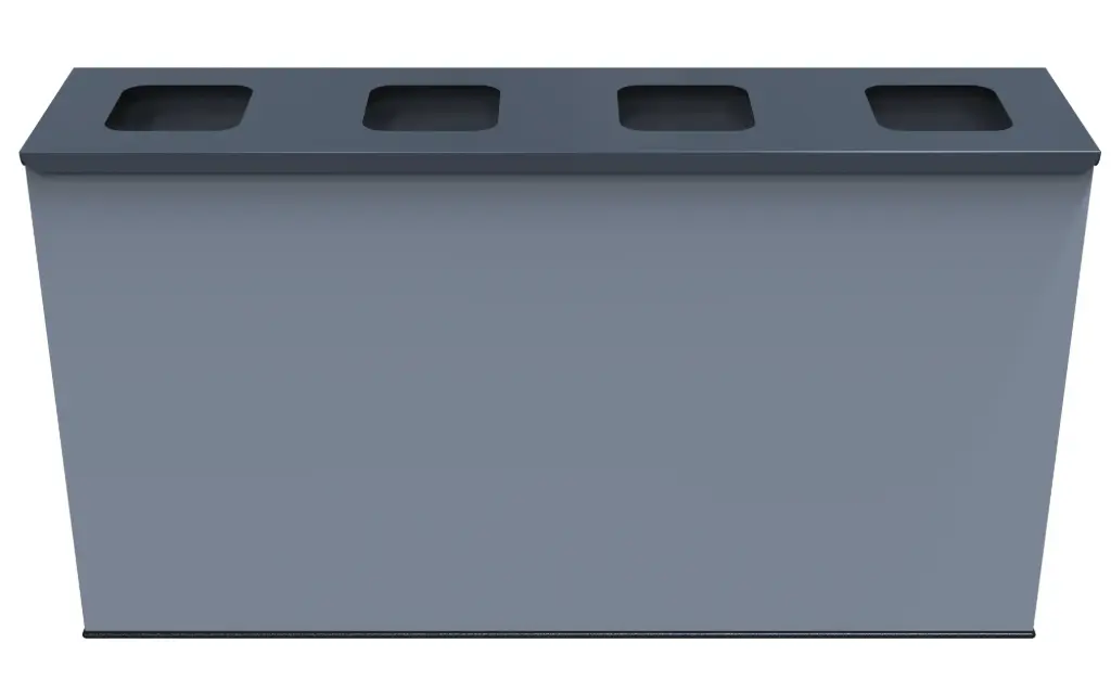 [11855] Eco station til affaldssortering, høj udgave, 4 spande, 69x121x31cm, (1 stk.)