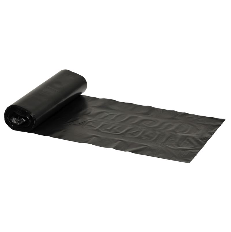 Affaldspose til skakt, 20L, 14my, sort, HDPE/virgin, 37x65cm, 35 ruller á 50 poser, (1.750 stk.)