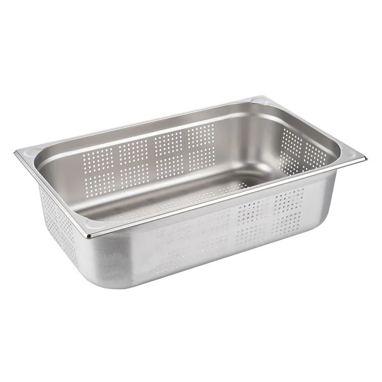 [11913] Kantine, 1/1 GN, 20 liter, 53x32.5x15cm, Perforeret, Rustfrit stål, (1 stk.)