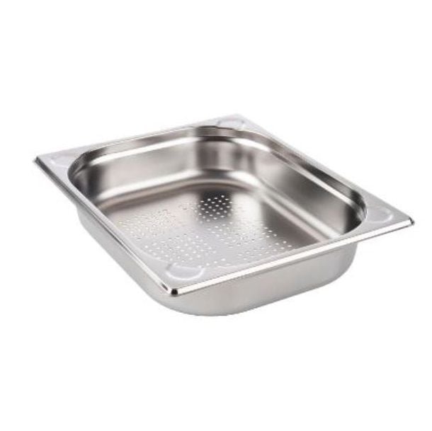 [11919] Kantine, 1/2 GN, 4 liter, 32.5x26.5x6.5cm, Perforeret, Rustfrit stål, (1 stk.)