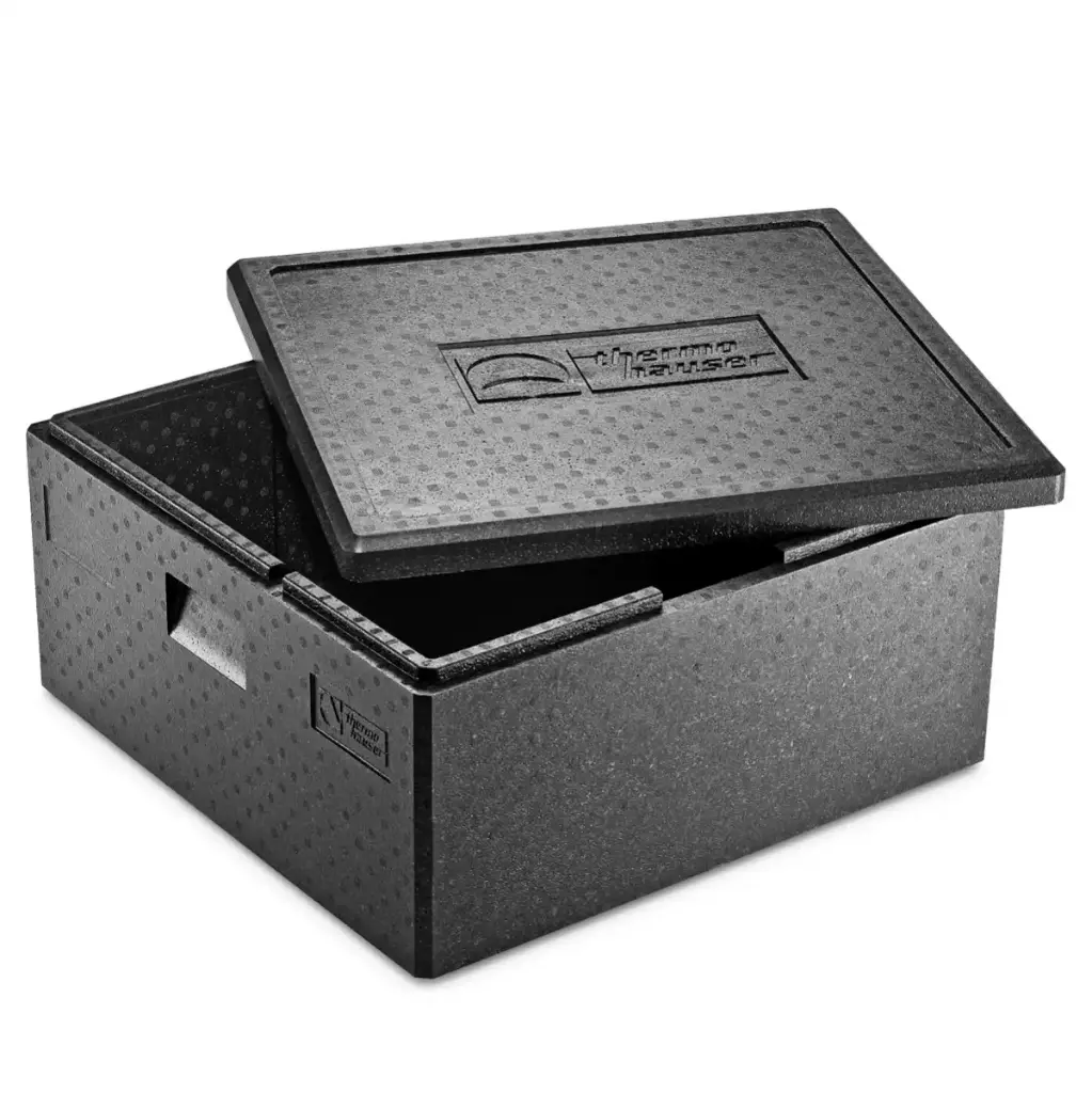 [40222] Termoboks med låg, 86 ltr, EPP, Pizza Maxi, Thermohauser, indv 53,5x53,5x30cm, udv 59,5x59,5x36cm, (1 stk.)
