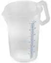 Målebæger med lukket håndtag, 3000 ml, blå skala ltr/ml, Thermohauser, (1 stk.)
