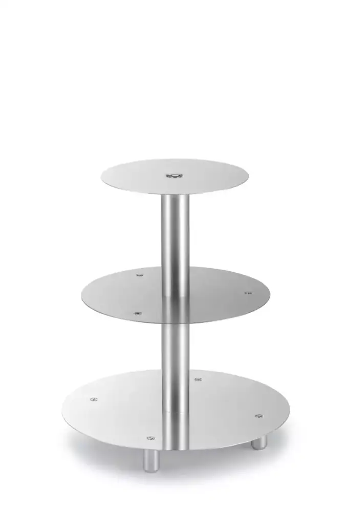[40247] 3-etagers kagefad, aluminium, rundt, Thermohauser, (1 stk.)