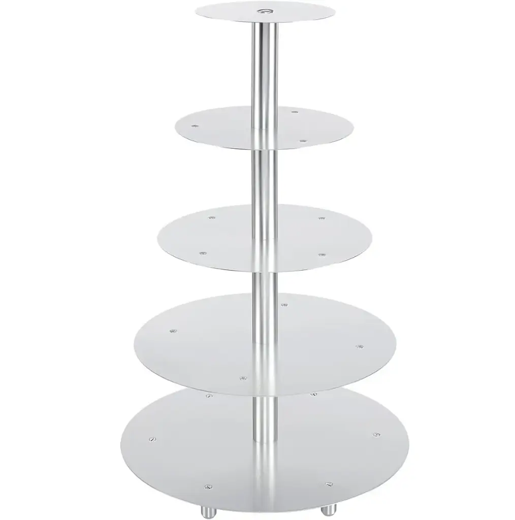 [40249] 5-etagers kagefad, Ø 20-45 cm, aluminium, rundt, Thermohauser, (1 stk.)