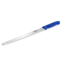 Konditorkniv, 36cm, rustfrit stål, slebet på én side, blåt plastgreb, Thermohauser, (1 stk.)