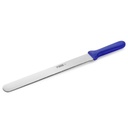 Bagekniv, 31cm, rustfrit stål, enkeltsidet savslibning, blåt plastgreb, Thermohauser, (1 stk.)