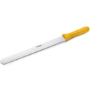 Bagekniv, 31cm, rustfrit stål, savtakket på én side, gult plastgreb, Thermohauser, (1 stk.)
