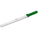 Bagerkniv, 31cm, rustfrit stål, savtakket på én side, grønt plastgreb, Thermohauser, (1 stk.)