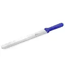 Bagerkniv, 36 cm, rustfrit stål, dobbeltsidet savtakket slibning, blåt plastgreb, Thermohauser, (1 stk.)