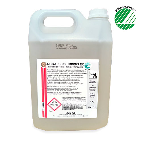 Alkalisk skumrens, Svane, Iduna, skumrengøringsmiddel til fødevareindustrien og storkøkkener m.m, 5 L, (1 stk.)