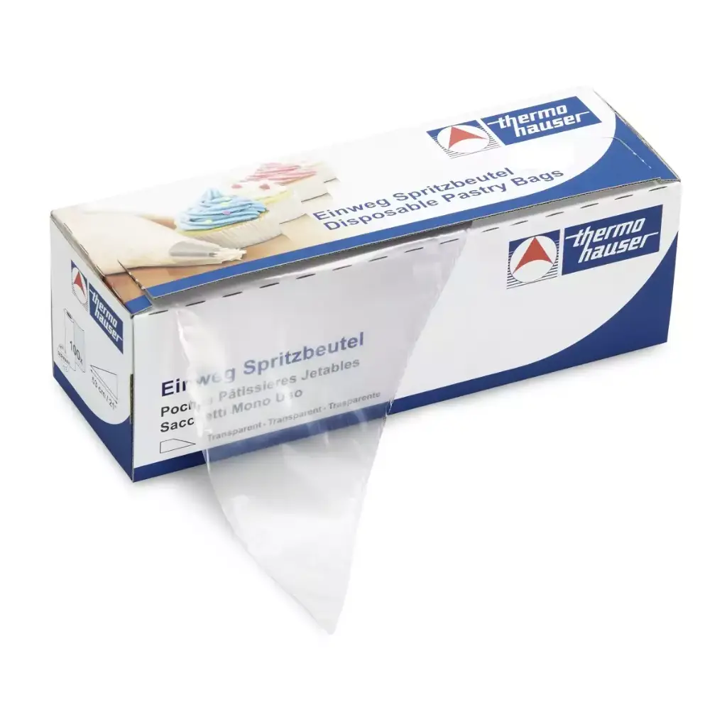 Engangssprøjtepose, PE-plast, glat, transparent, 60x27cm, Thermohauser, (1 rulle á 100 stk)