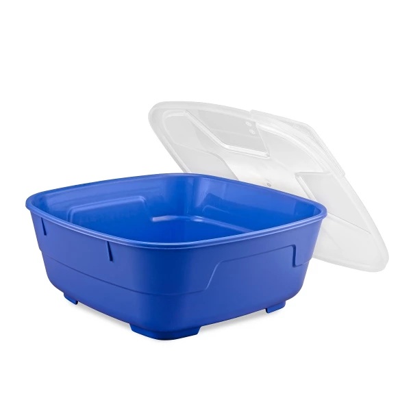 Genanvendelig plastskål m/ fladt låg, 1300ml, GoodBowl Big, Thermohauser, (sæt á 5 stk.)
