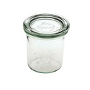 Patentglas, Weck, 140 ml, Ø6,8x7 cm, uden låg, glas, (1 stk.)