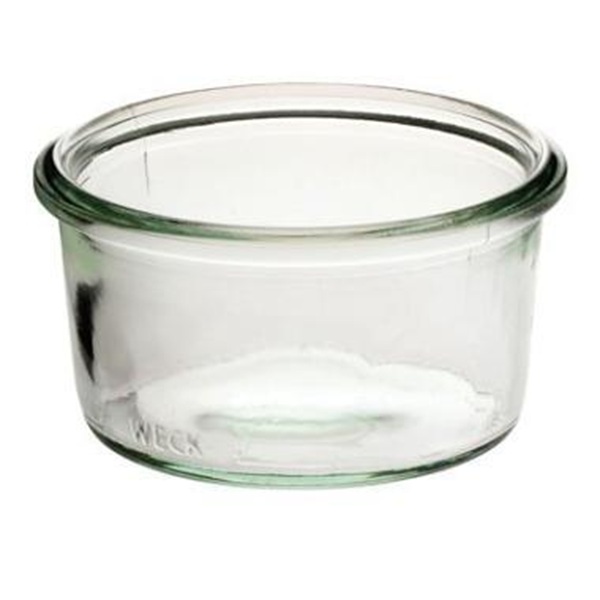 Patentglas, Weck, 370 ml, Ø10,8x6,9 cm, uden låg, glas, (1 stk.)