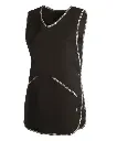 Sandwichforklæde, sort m. sort/hvid tern, 65/35% PES/CO, Kentaur, fra XS/S til XL/2X (1 stk.)