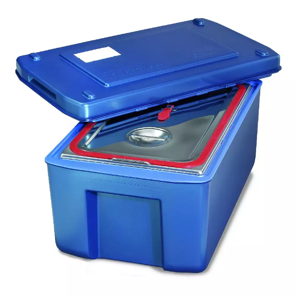 Termokasse med låg, letvægts-EPP, 26 ltr, Blu’Box 26 Eco, Thermohauser, indv 51x30x20cm, udv 63x37x31cm, (1 stk.)