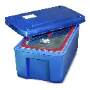 Termokasse med låg, letvægts-EPP, 26 ltr, Blu’Box 26 Eco, Thermohauser, indv 51x30x20cm, udv 63x37x31cm, (1 stk.)