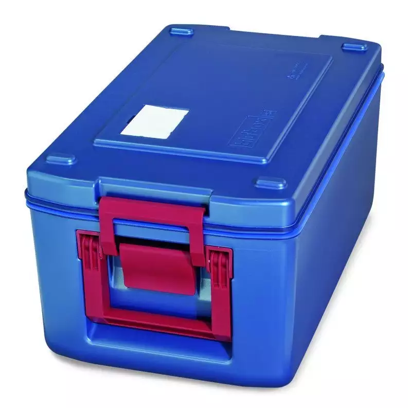 Robust termokasse med låg & fold-ud håndtag, PP, 26 ltr, Blu’Box 26 Standard, Thermohauser, indv 51x30x20cm, udv 63x37x31cm, (1 stk.)