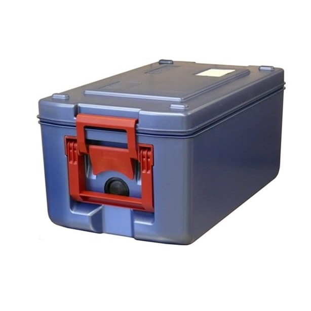 Ekstra holdbar termokasse i PP med forstærket låg & fold-ud håndtag, 26 ltr, Blu’Box 26 Plus, Thermohauser, indv 51x30x20cm, udv 63x37x31cm, (1 stk.)