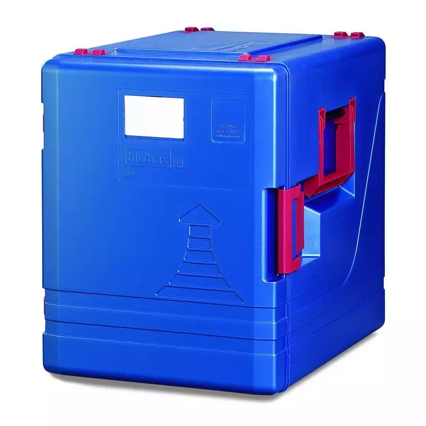 Termokasse, GN 1/1, stødabsorberende EPP, 52 ltr, Blu’Box 52 GN, Thermohauser, indv 54x33,5x46,5cm, udv 63,5x45x55cm, (1 stk.)