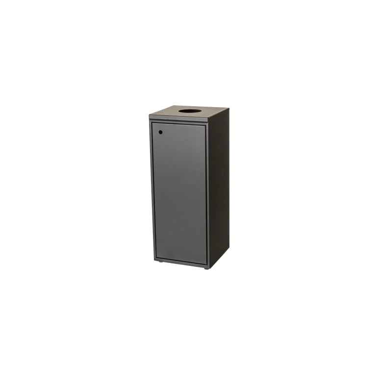 Affaldsspand m/ låge, 100 ltr., 34,5x34,5x86,5cm, rundt indkast, Tina Trolleys, (1 stk.)