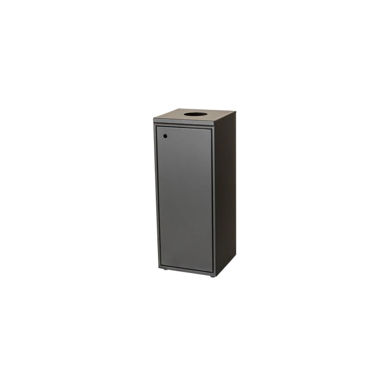 [40517] Affaldsspand m/ låge, 100 ltr., 34,5x34,5x86,5cm, rundt indkast, Tina Trolleys, (1 stk.)