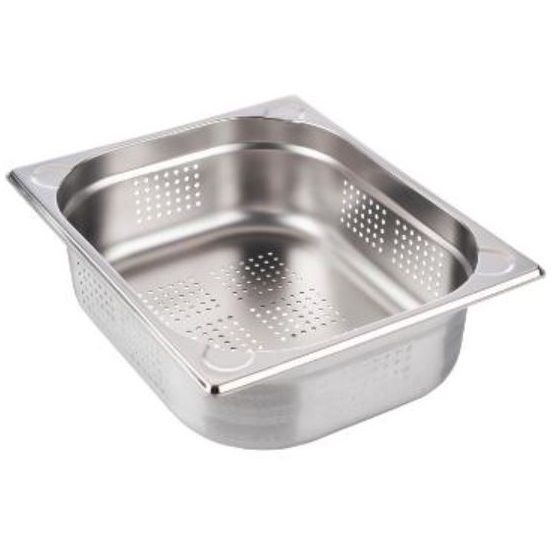 Kantine, 1/2 GN, 6.5 liter, 32.5x26.5x10cm, Perforeret, Rustfrit stål, (1 stk.)