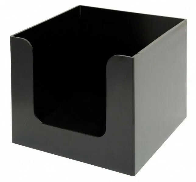 Servietholder, plastik, blanksort, 13,8x13,8x10,2cm, Beaumont, (1 stk.)