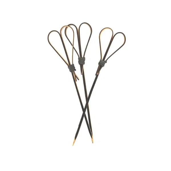 [40749] Drinkspinde m/ hjerte-knuder, 12cm, bambus, (100 stk)
