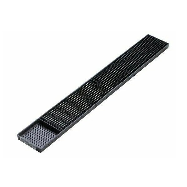 Barmåtte med box, 8x58cm, sort, gummi, Beaumont, (1 stk.)