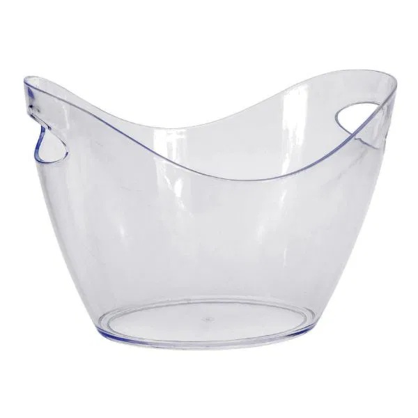 Champagnebowle, ca. H22cm, hård klar plast, (1 stk.)