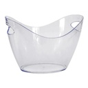 Champagnebowle, ca. H22cm, hård klar plast, (1 stk.)