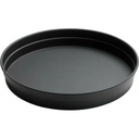 Tjenerbakke med kant, Ø32cm, skridsikker, rustfrit stål, sort, Steel-Function, (1 stk.)