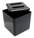 Firkantet isspand med låg, 4L, sort, plastik, Beaumont, (1 stk.) 