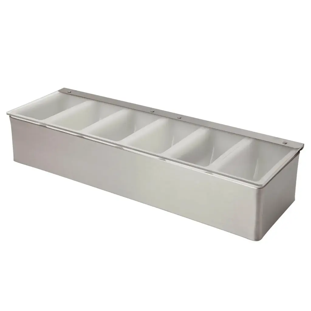 Garnish holder, 473ml pr. rum - 6-rums, rustfrit stål, Beaumont, (1 stk.)