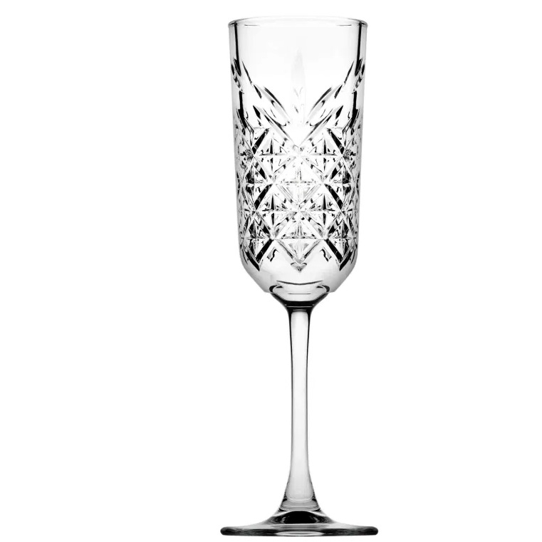 [40808] Champagneglas, 17cl, glas med mønster, Timeless, Pasabahce, (12 stk.)