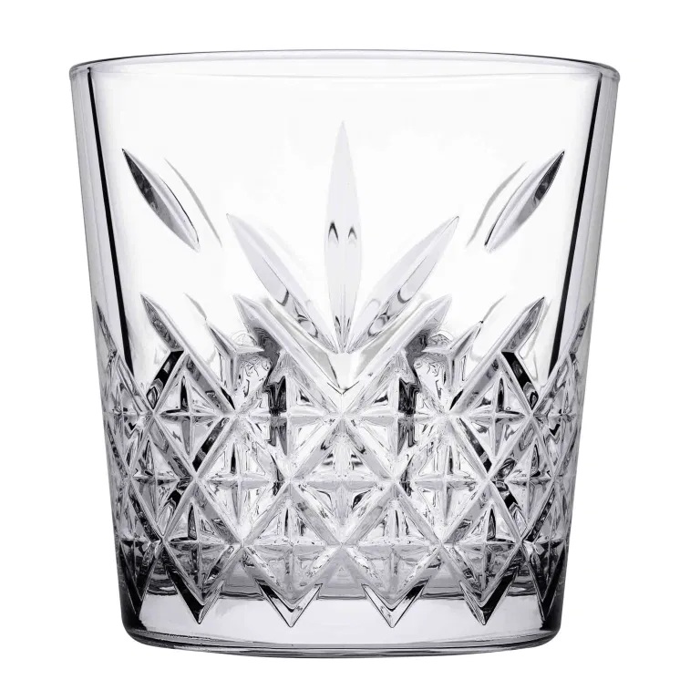 Lave stabelbare drinksglas, 35 cl, klar med mønster, glas, Timeless, Pasabahce, (12 stk.)