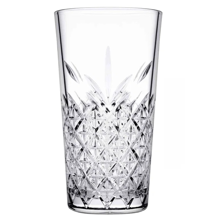 [40813] Stabelbare høje drinksglas, klar med mønster, Timeless, Pasabahce, (12 stk.) (0,35 L - (350 ml))