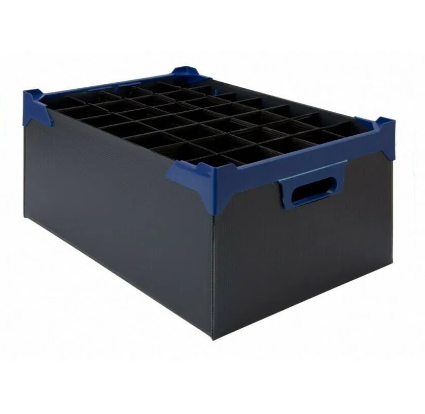 [40819] Opbevaringsboks til glas, 35-rum, 50x34,5x20cm, Beaumont, (5 stk.)