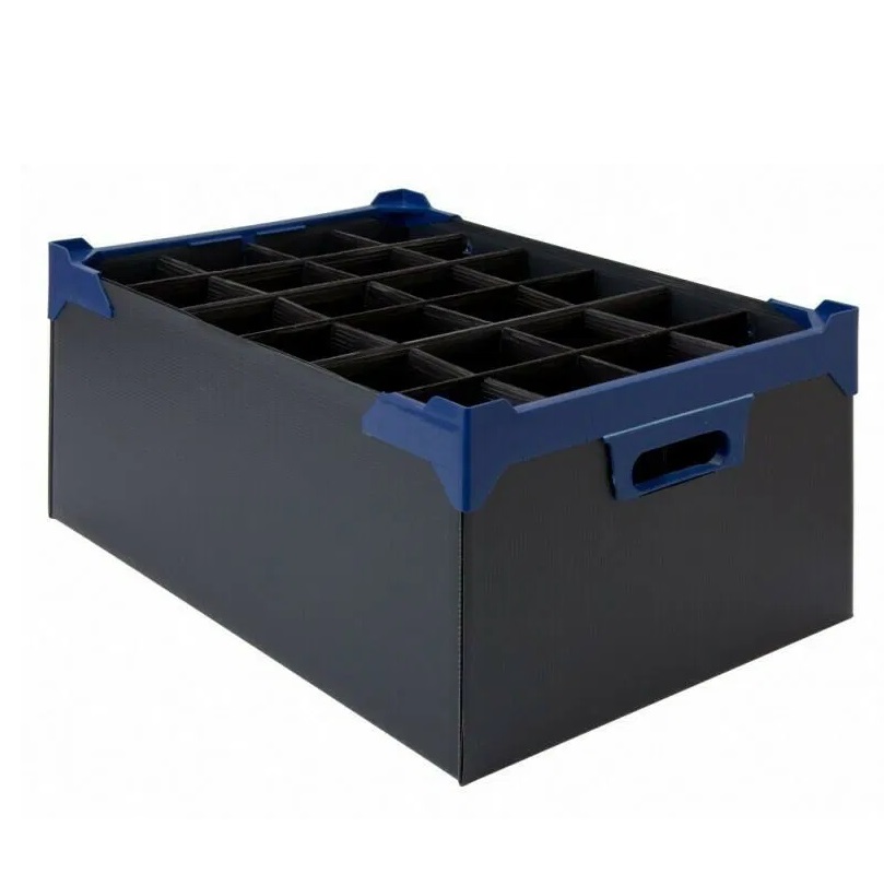 Opbevaringsboks til glas, 24-rum, 50x34,5x20cm, Beaumont, (5 stk.)