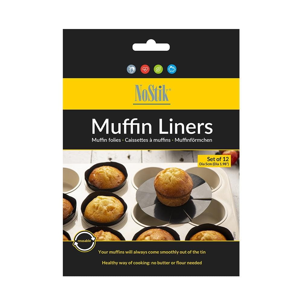 [40856] Non-stick muffinforme, genanvendelig, 5,5x5,5cm, NoStik, (12 stk.)