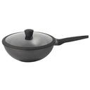 Wok pande med låg, Ø30 cm, PFAS-fri keramisk non-stick, SOLA Ceramic Deluxe, (1 stk.)